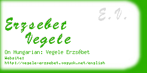 erzsebet vegele business card